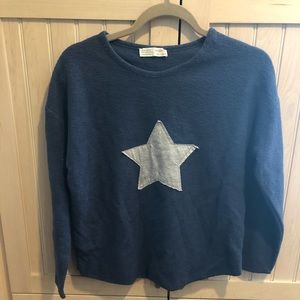 Zara Girls star sweatshirt top